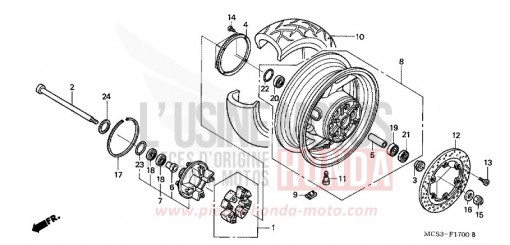 ROUE ARRIERE ST13002 de 2002